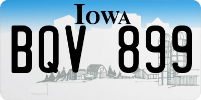 IA license plate BQV899