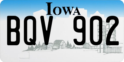 IA license plate BQV902