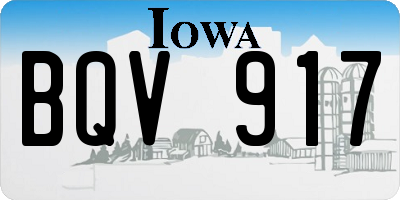 IA license plate BQV917