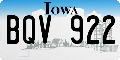 IA license plate BQV922