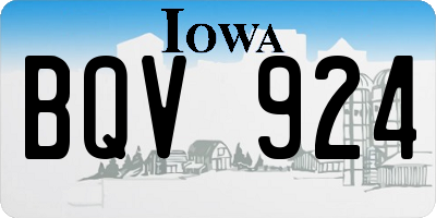 IA license plate BQV924