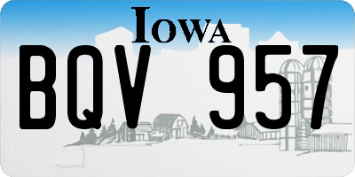 IA license plate BQV957