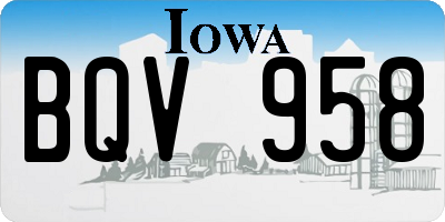 IA license plate BQV958