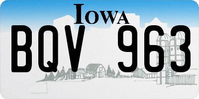 IA license plate BQV963