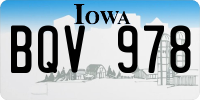 IA license plate BQV978
