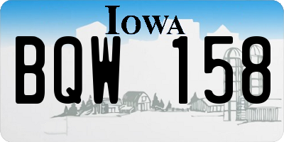 IA license plate BQW158