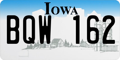 IA license plate BQW162