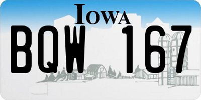IA license plate BQW167