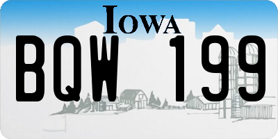 IA license plate BQW199