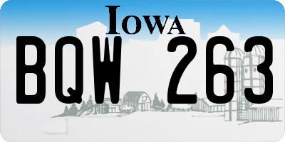 IA license plate BQW263