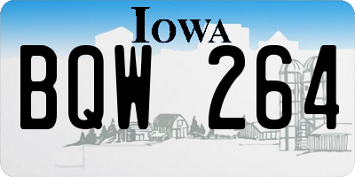 IA license plate BQW264