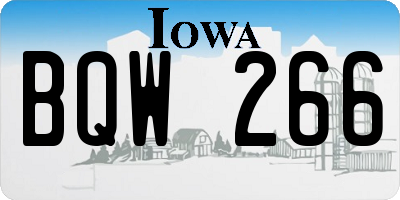 IA license plate BQW266