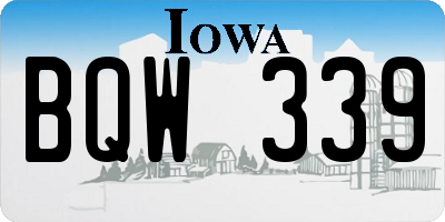 IA license plate BQW339