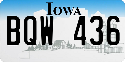 IA license plate BQW436