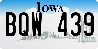IA license plate BQW439