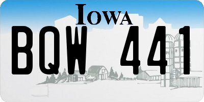IA license plate BQW441