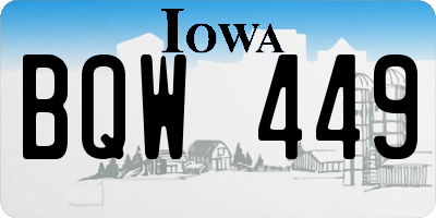 IA license plate BQW449