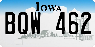 IA license plate BQW462