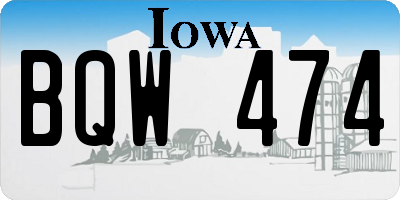 IA license plate BQW474