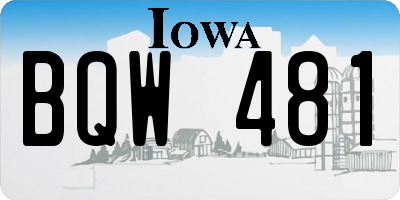 IA license plate BQW481