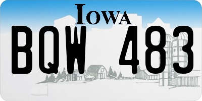 IA license plate BQW483