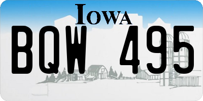 IA license plate BQW495