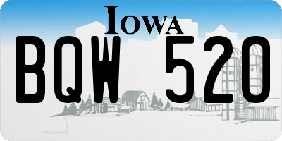 IA license plate BQW520