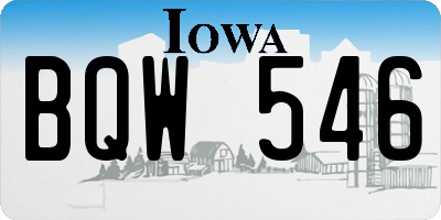 IA license plate BQW546