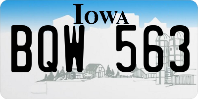 IA license plate BQW563