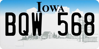IA license plate BQW568