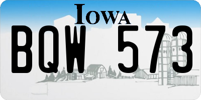 IA license plate BQW573