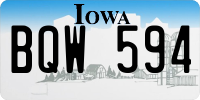 IA license plate BQW594