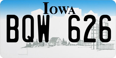 IA license plate BQW626