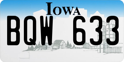 IA license plate BQW633