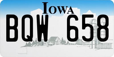 IA license plate BQW658