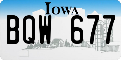IA license plate BQW677
