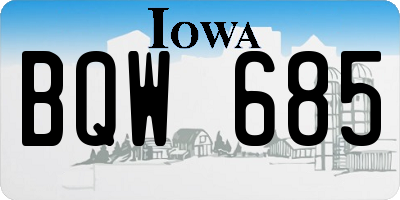 IA license plate BQW685