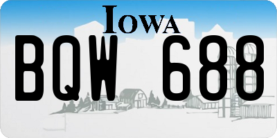 IA license plate BQW688