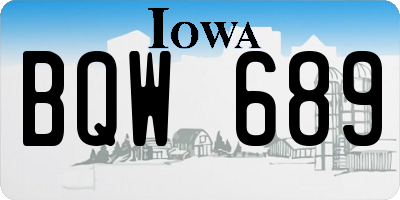 IA license plate BQW689