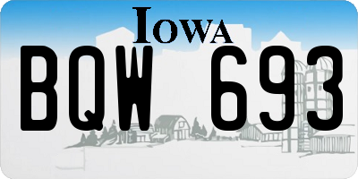 IA license plate BQW693