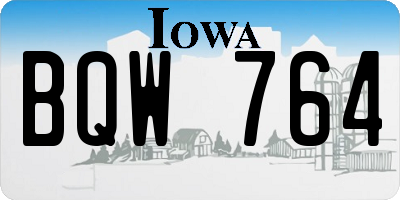 IA license plate BQW764