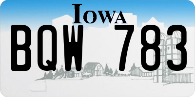 IA license plate BQW783