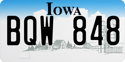 IA license plate BQW848