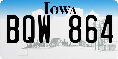 IA license plate BQW864
