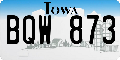 IA license plate BQW873