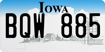 IA license plate BQW885