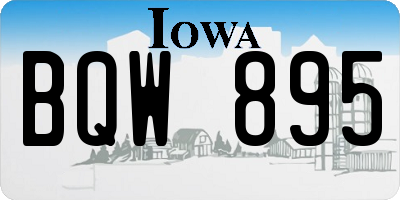 IA license plate BQW895