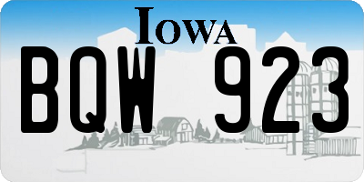 IA license plate BQW923