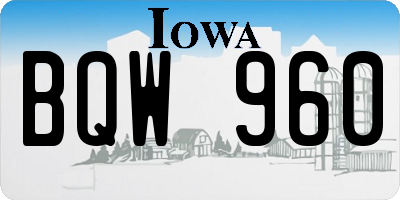IA license plate BQW960