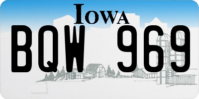 IA license plate BQW969